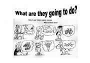 English Worksheet: What are they going to do?