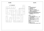 English Worksheet: Crossword - Double vowel 