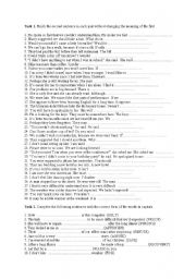 English Worksheet: Transformations & wordformation