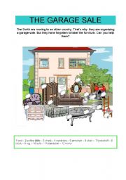 English Worksheet: THE GARAGE SALE