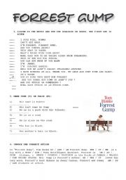 English Worksheet: Forrest Gump