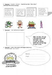 English Worksheet: Monters