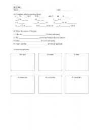 English worksheet: Months and weather