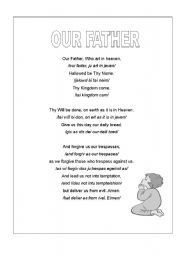 English worksheet: OUR FATHER