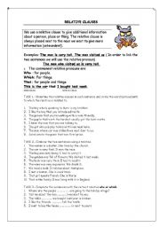 English Worksheet: relative clauses