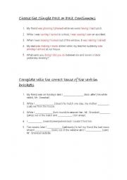 English Worksheet: Past simple/Past continuous