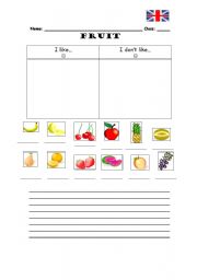 English worksheet: Fruit 3