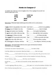 English worksheet: Verbs to Conquer 2