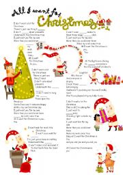 English Worksheet: All I want for christmas