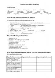 English Worksheet: Travelling and Going on Holiday
