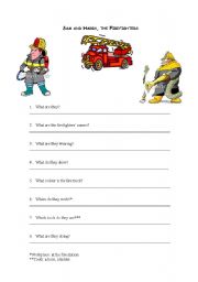 English worksheet: Jobs - Firemen
