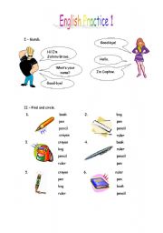English Worksheet: English Practice 1