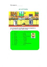 English Worksheet: My Kitchen