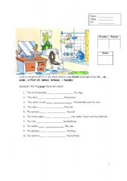 English Worksheet: My kitchen and bathroom (2 pages)