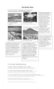 English Worksheet: the worlds Most