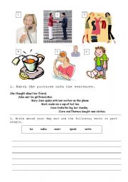 English Worksheet: Past simple irregular verbs