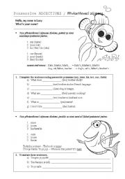 English Worksheet: Possessive adjectives