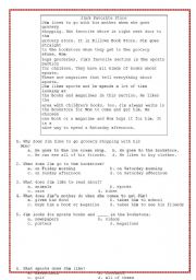 English Worksheet: Shopping with Mom