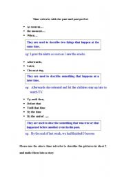 English Worksheet: Time Adverbs with the past and past perfect