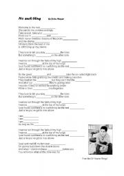 English worksheet: No Such Thing, by John Mayer