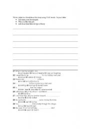 English worksheet: Reading comprehension, writing and grammar test page 3