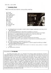 English Worksheet: Movie-conversation class based on the film 