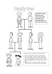 English Worksheet: Family tree