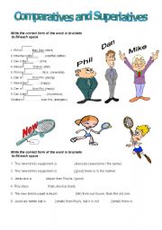 English Worksheet: The Coomperative and Superlative