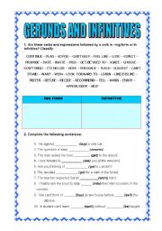 English Worksheet: Gerunds and Infinitives