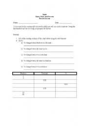 English Worksheet: review percent skills