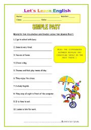 English Worksheet: Simple Past + Simple Past or Present Simple? 