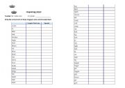 English worksheet: IRREGULAR VERBS