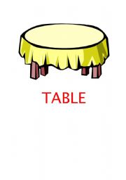 English Worksheet: Table