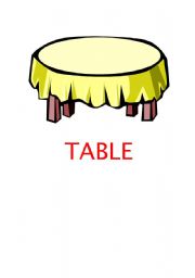 English worksheet: Table