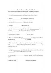 English Worksheet: Present Perfect vs. Simple Past