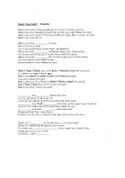 English Worksheet: Present Perfect Song