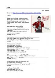 English Worksheet: Eat it - Weird al Yankovic