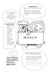 English Worksheet: MONTHS - MARCH