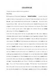 English worksheet: grammar