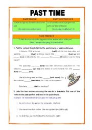 English Worksheet: Past Simple, Continuous and Past Perfect