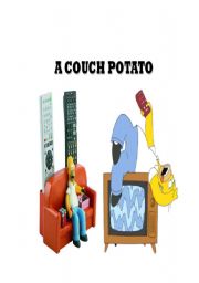 English worksheet: couch potato