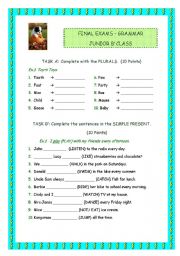 English Worksheet: GRAMMAR TEST