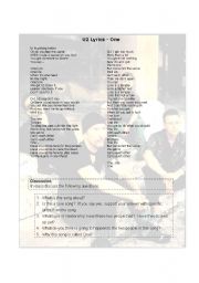 English Worksheet:  One U2