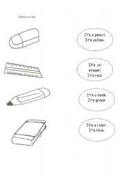 English Worksheet: School objects