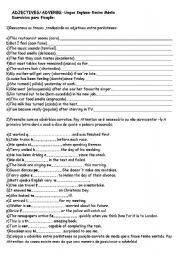 English Worksheet: adjectives and adverbs