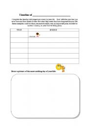 English worksheet: Life Timeline