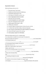 English worksheet: Passive