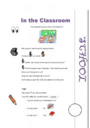 English Worksheet: Conversation book: School-In the Classroom