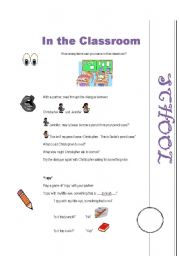 English worksheet: Conversation book: School-In the Classroom