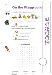 English Worksheet: Conversation Book: School-On the Playground